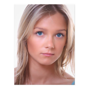 Beautiful Blue Eye Blonde Haired Girl Photo Print