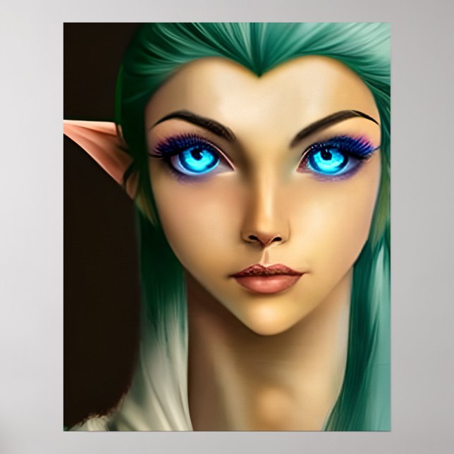 Beautiful Blue Eyed Fairy  Poster (Front)