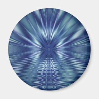 Beautiful Blue Fine Fractal Art Magnet