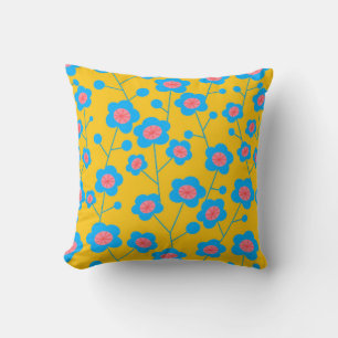 Beautiful blue floral cushion