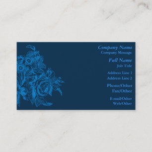 Beautiful Blue Flower Business Card Template
