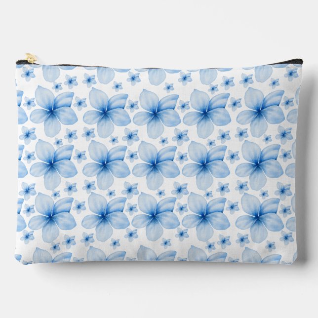 Beautiful Blue Flower Seamless Pattern Accessory Pouch (Front)