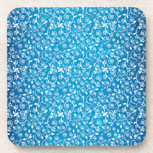 Beautiful Blue Geometric Pattern Coaster