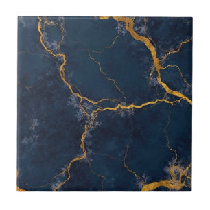 Beautiful blue gold home tiles
