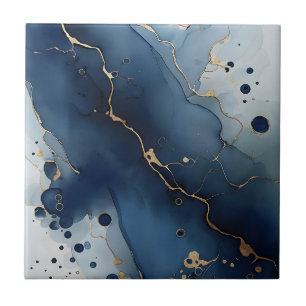 Beautiful blue gold home tiles