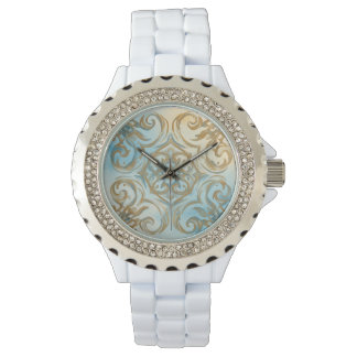 Beautiful Blue Gold Mozaik eWatch Watch