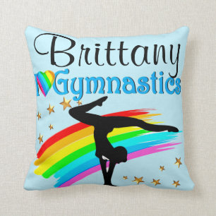 BEAUTIFUL BLUE GYMNASTICS PERSONALIZED PILLOW