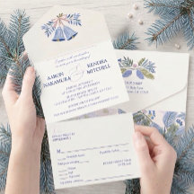 Beautiful Blue Holiday Wedding Bell