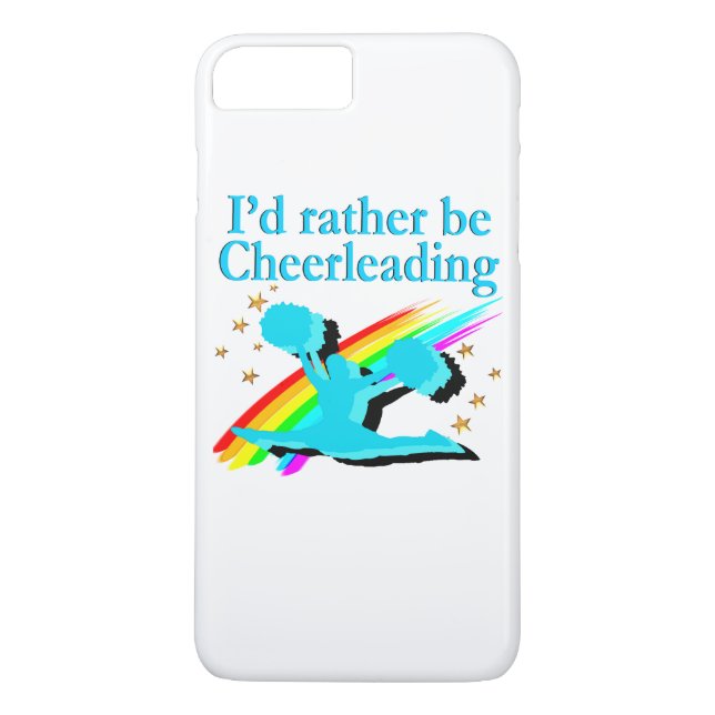 BEAUTIFUL BLUE I LOVE CHEERLEADING DESIGN Case-Mate iPhone CASE (Back)