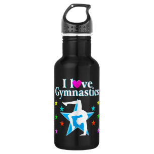 BEAUTIFUL BLUE I LOVE GYMNASTICS DESIGN 532 ML WATER BOTTLE