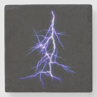 Beautiful Blue Lightning on Black Background