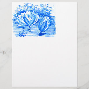 Beautiful blue lotus flowers