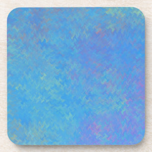 Beautiful Blue Marbled Paper Look Coaster