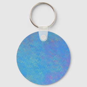 Beautiful Blue Marbled Paper Look Key Ring