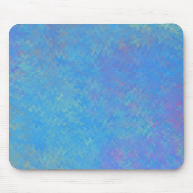 Beautiful Blue Marbled Paper Look Mouse Pad (Front)