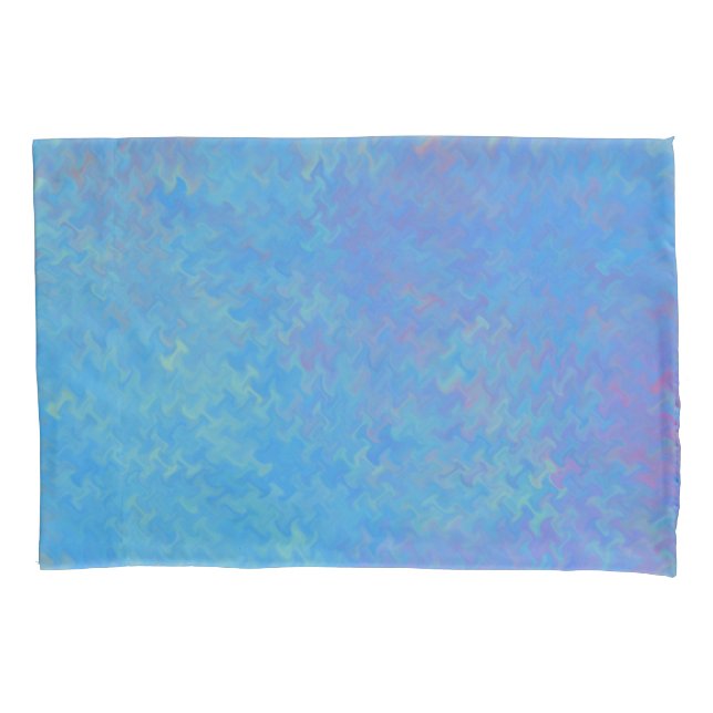 Beautiful Blue Marbled Paper Look Pillowcase (Front)