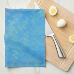Beautiful Blue Marbled Paper Look Tea Towel