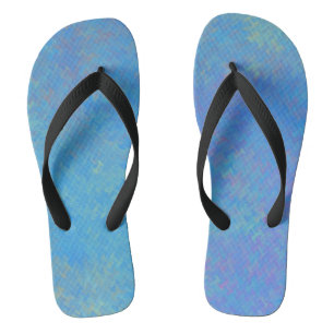 Beautiful Blue Marbled Paper Look Thongs