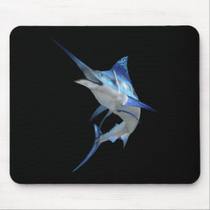 Beautiful Blue Marlin Fishing Short Sleeve  Mouse Pad