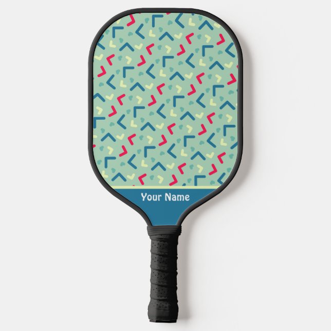 Beautiful Blue Modern Pro Pickleball Paddle (Back)