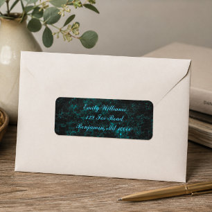 Beautiful Blue Modern Return Address Label