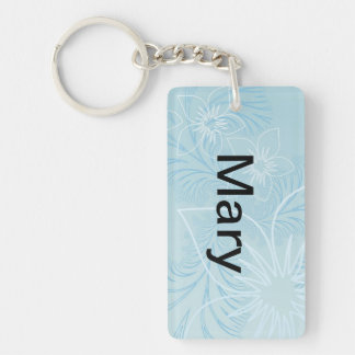 Beautiful Blue Name Key Ring