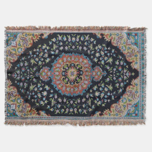 Beautiful Blue Oriental Antique Kilim Rug Throw Blanket