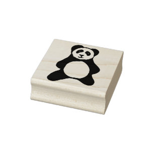 Beautiful Blue Panda Bear                          Rubber Stamp