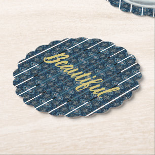 Beautiful Blue Paper Coaster - Adiela Akoo