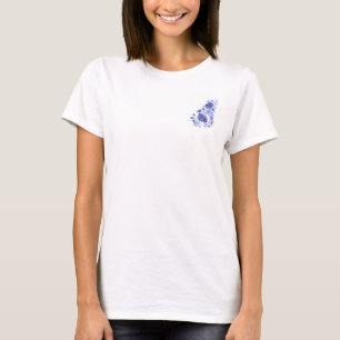 Beautiful Blue Peony Jacket T-Shirt