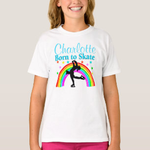 BEAUTIFUL BLUE PERSONALIZED BORN TO SKATE APPAREL T-Shirt
