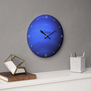 Beautiful Blue Planet Neptune Solar Space Pisces Large Clock