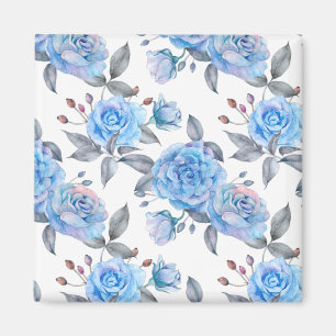 Beautiful blue roses magnet