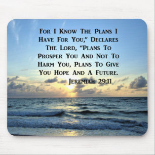 BEAUTIFUL BLUE SKIES JEREMIAH 29:11 PHOTO MOUSE PAD