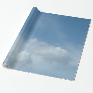 beautiful blue sky and white clouds. wrapping paper