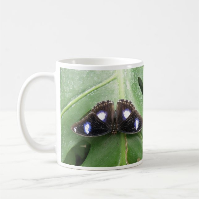 Beautiful Blue Spotted Butterfly Mug (Left)