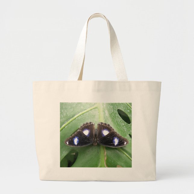 Beautiful Blue Spotted Butterfly Tote Bag (Front)