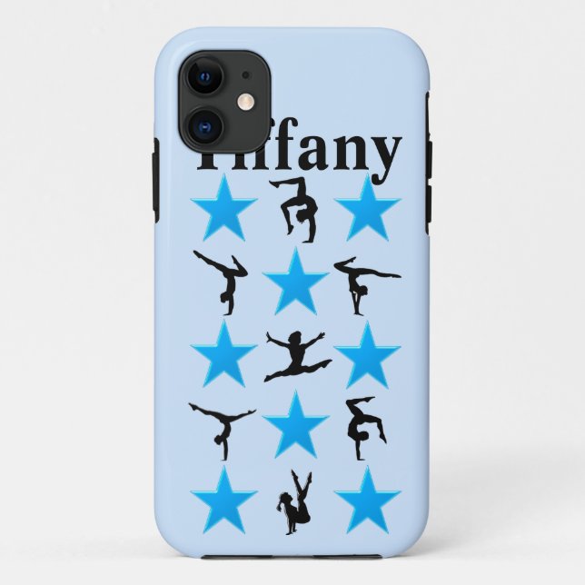 BEAUTIFUL BLUE STAR CUSTOM GYMNASTICS IPHONE CASE (Back)