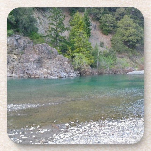 Beautiful Blue Stream in Northern California Coaster (Front)