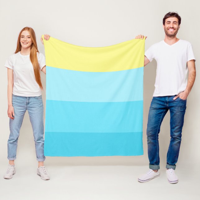 Beautiful Blue Stripe Fleece - 3 Sizes Available Blanket (In Situ)