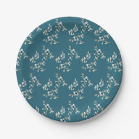 Beautiful Blue Turquoise Floral French Elegance