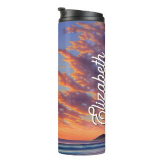 Beautiful Blue Turquoise Ocean Sunset Thermal Tumbler