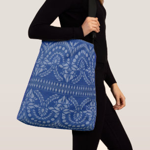 beautiful blue Victorian decor print Crossbody Bag