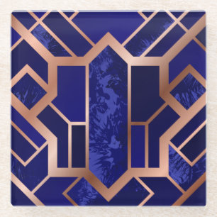 Beautiful Blue-Violet Glass Coasters