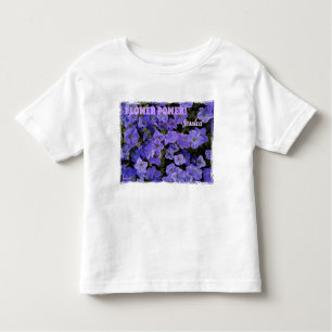 Beautiful Blue Violet Petunias Flower Power Toddler T-Shirt