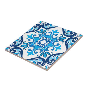 💙🤍 Beautiful blue - white Azulejos X,  Ceramic T Ceramic Tile