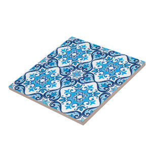 💙🤍 Beautiful blue - white Azulejos X,  Ceramic T Ceramic Tile