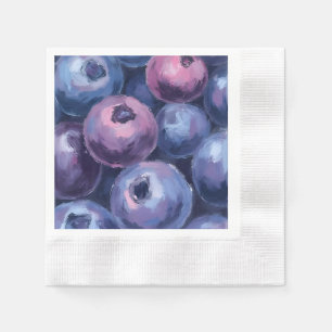 Beautiful Blueberries   Fruit Painting Napkin