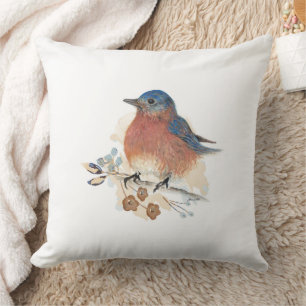 Beautiful Bluebird Home Decor Cushion