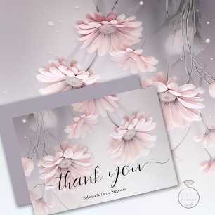 Beautiful Blush 2 Pink Daisy Thank You Card